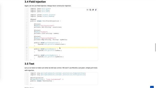 Injecting Collections(List, Set and Map) in Spring using Constructor, Field and Setter Injection. смотреть онлайн