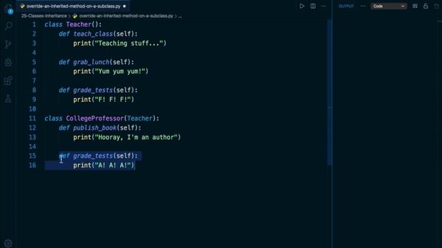 Python Programming Tutorial # 198 | How to Override an Inherited Method on a SubClass Python Class?