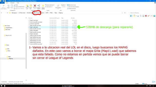 Reparar Archivos de League of Legends de forma manual. смотреть онлайн
