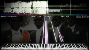 🎶 Coffin Dance Meme (Astronomia) 2022 Impossible Piano Remix!! | 77,777 Notes! | Black MIDI / Piano