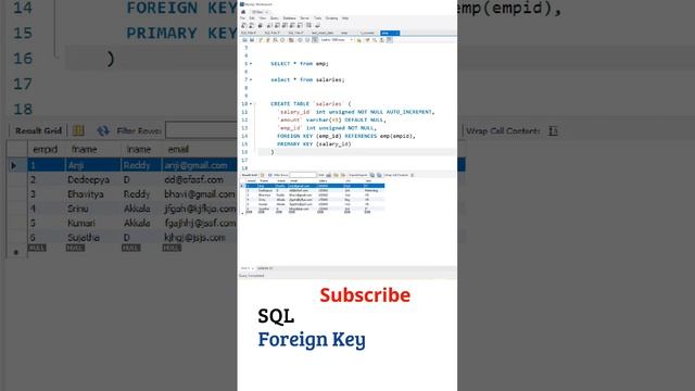SQL Telugu Tutorial: SQL Constraints ( Foreign Key ), SQL Tutorial For Beginners Telugu, My SQL, SQ