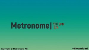 550 BPM Metronome 2/4