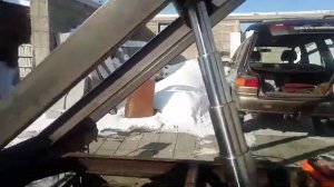 Определился с углом подъёма кузова и проварил подъёмный механизм .
