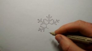 Как нарисовать Снежинку