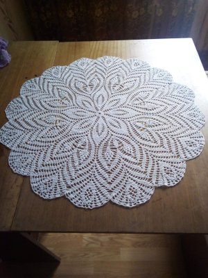 Салфетка " Павлинье перо ". Ряд 16 - 27.