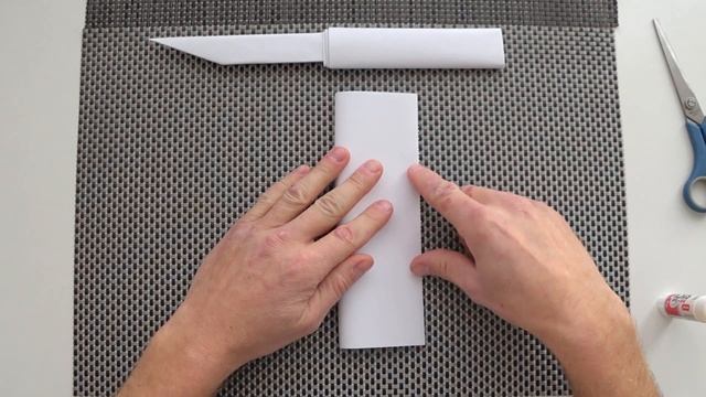 Нож с ножнами из бумаги, оригами // Origami paper knife with scabbard