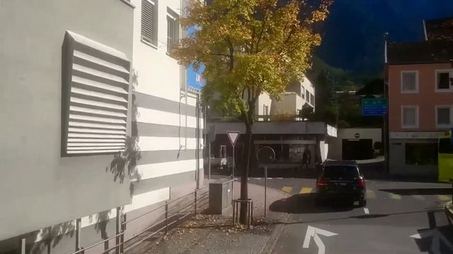 Проезд через город Шаан в сторону города Вадуц. Лихтенштейн.