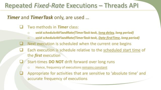 Scheduling Tasks For Fixed Rate Repeated Executions Using Normal Threads смотреть онлайн