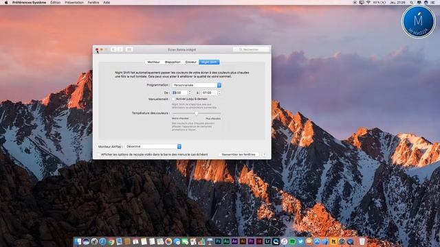  Présentation de Night Shift ? sur Mac OS Sierra Bêta 10.12.4 FR 