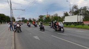 Мотопробег байкеров "Ночные волки" в Волгограде. Август 2023