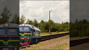 Тепловоз М62 Проезжает станцию Оголичи