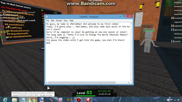 ROBLOX-Mad Games-No Lag!-Epic Music смотреть онлайн