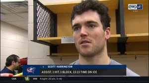 Scott Harrington: We've been playing well last five, six games | BLUE JACKETS-FLYERS POSTGAM