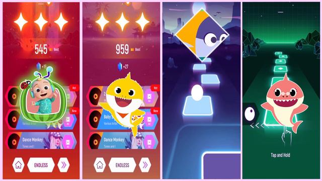 Cocomelon 🆚 Baby Shark Yellow 🆚 Baby Shark Blue 🆚 Baby Shark Red 🆚 WHO WINS?