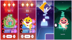 Cocomelon 🆚 Baby Shark yellow 🆚 Baby Shark blue 🆚 Baby Shark red 🆚 WHO WINS?