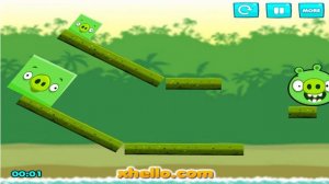 Angry Birds Kick Piggies -  HELP STELLA KICK OUT THE BLUE PIGS !