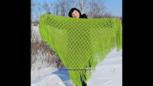 МК № 3 Узор для шали крючком (crochet shawl pattern)