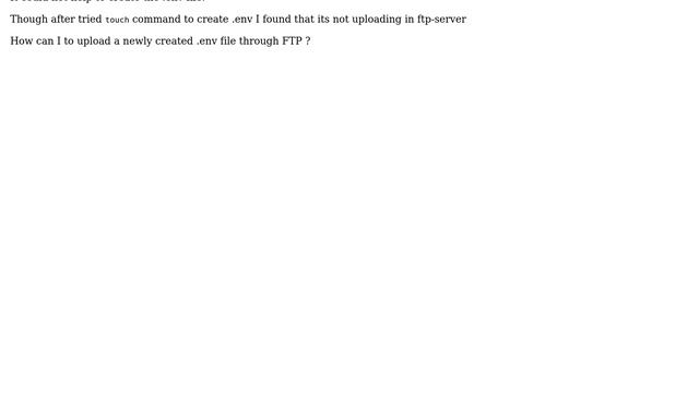 How can I upload .env file on ftp server through github action using... смотреть онлайн