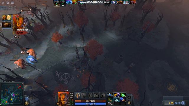 DOTA 2 - [СМЕШНЫЕ БОТЫ] Лонэ Друид нереальный медведь 3 смотреть онлайн