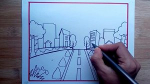 How To Draw My Dream City Drawing/ City Scenery Drawing/ Green City Clean City Drawing