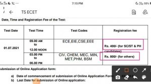 TS ECET 2021-22