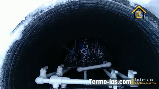 Термо ЛОС септик для дома и дачи  Вскрытие септика зимой после отключения на месяц  Септик не замер