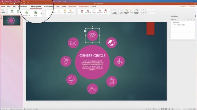 FLY & BOUNCE Animation in Powerpoint & Copying Animations to Multiple Elements смотреть онлайн