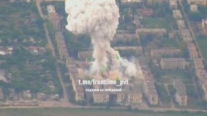 Мощный прилёт ОДАБ-1500 по позициям ВСУ в Северске