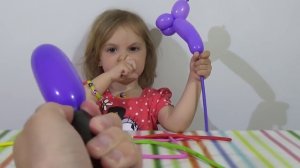 Шарики собачка мышка надуваем распаковка Balloons inflate dog duck