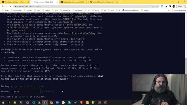 Advent of Code 2022 - Day 03 смотреть онлайн