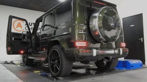 Exhaust sound Mercedes Benz G63 2020 opf, ppf, gpf delete with Akrapovic front link pipe set.