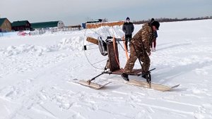 аэросани с интересным винтом homemade snowmobile