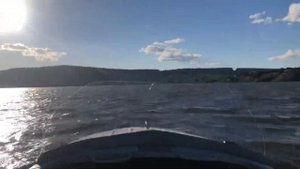 Лодка Янтарь 2, мотор Ветерок 12 в небольшую волну