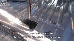 How to release a spare tire in a Ford Transit