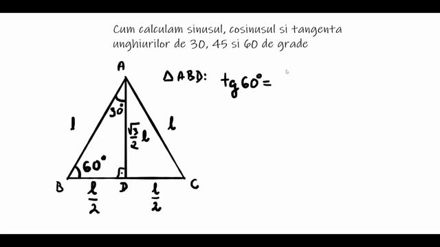 Cum calculam sin, cos, tg de 30, 45 si 60 grade смотреть онлайн