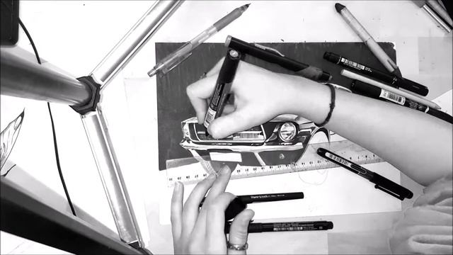 32- SPEED DRAWING Ford Mustang GT 1967 смотреть онлайн