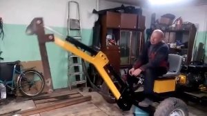 САМОДЕЛЬНЫЙ ЭКСКАВАТОР.Пробный запуск.