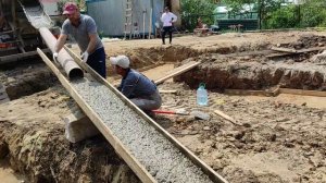 подбетонка. ленточный фундамент