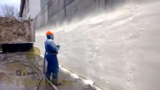 Фундамент теплоизоляция утепление пенополиуретаном ППУ , гидроизоляция фундамента полимочевиной