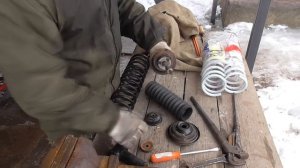 Новые передние пружины от Ваз 2111 на БАГГИ . + Конструкция передней стойки.