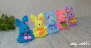 Идеальный подарок за несколько минут🐰Зайка с сюрпризом из полотенца❄️Без выкройки игрушка