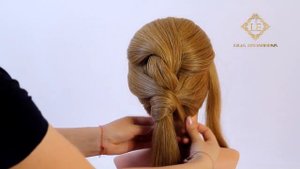 Прическа на длинные волосы.Хвост