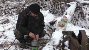 Осенний день в тайге. Рыбалка на малой реке.