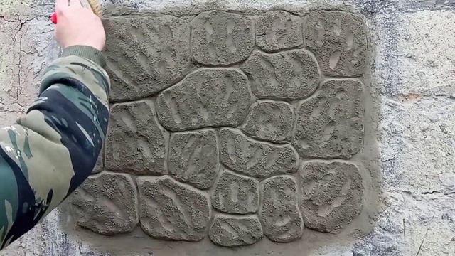 Декоративный камень для украшения стен штукатуркой из цемента и песка. Оригинальная отделка стен.