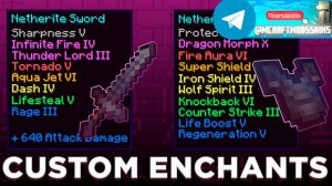 Minecraft Bedrock DLC "Custom Enchants"