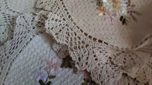 САЛФЕТКИ РУЧНАЯ РАБОТА ВЫШИВКА ЛЕНТАМИ#САЛФЕТКА#вышивка #вышивкалентами #красота #интерьер #ленты