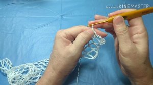 Ажурный воротник крючком. 1 часть.