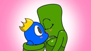 Green vs Blue and Pink - DEATH | Rainbow Friends | Roblox Doors | Cartoon Animation