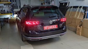 Volkswagen Passat B8 установка задних фонарей R-line с анимацией от рестайла