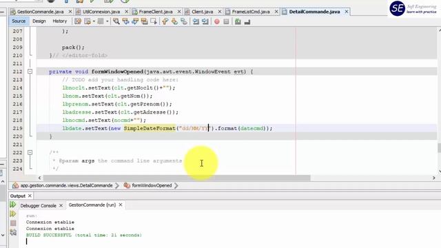 [PART5] DÉVELOPPER UNE APPLICATION DE GESTION DE COMMANDE EN JAVA(Formulaire detail d'une commande смотреть онлайн
